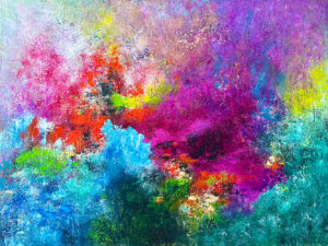 Large Cosmic Abstract Painting – Cosmicity by Fifi Studio