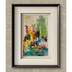 Soft Ignition- Abstract Painting- 5"x7" - Acrylic on paper art.